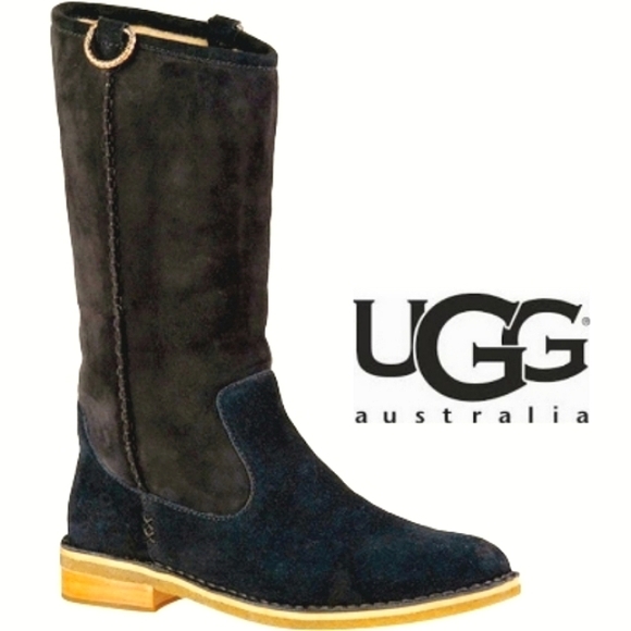 UGG Shoes - COACH Suede Mid-Calf Fur Sherpa Shearling Folddown Winter Daphne Boots EUC